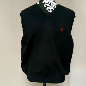 POLO RALPH LAUREN Classic 100% Pima Cotton V-Neck Sweater Vest